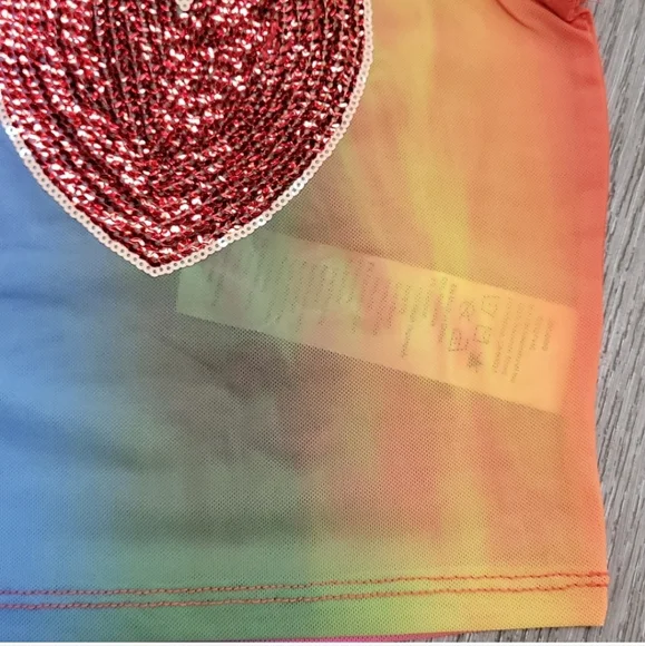 Iron Fist Rainbow Heart Sequin Top - Picture 8 of 8